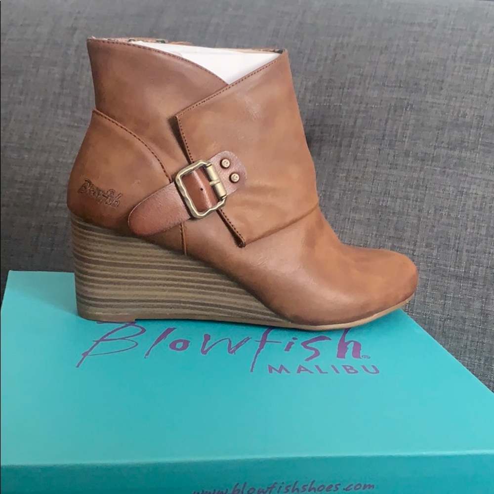 Blowfish (ModCloth) Wedge Booties - Never Worn!